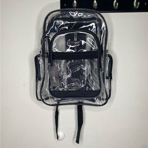 MGgear Clear Backpack Transparent See Thru School Heavy Duty Bookbag